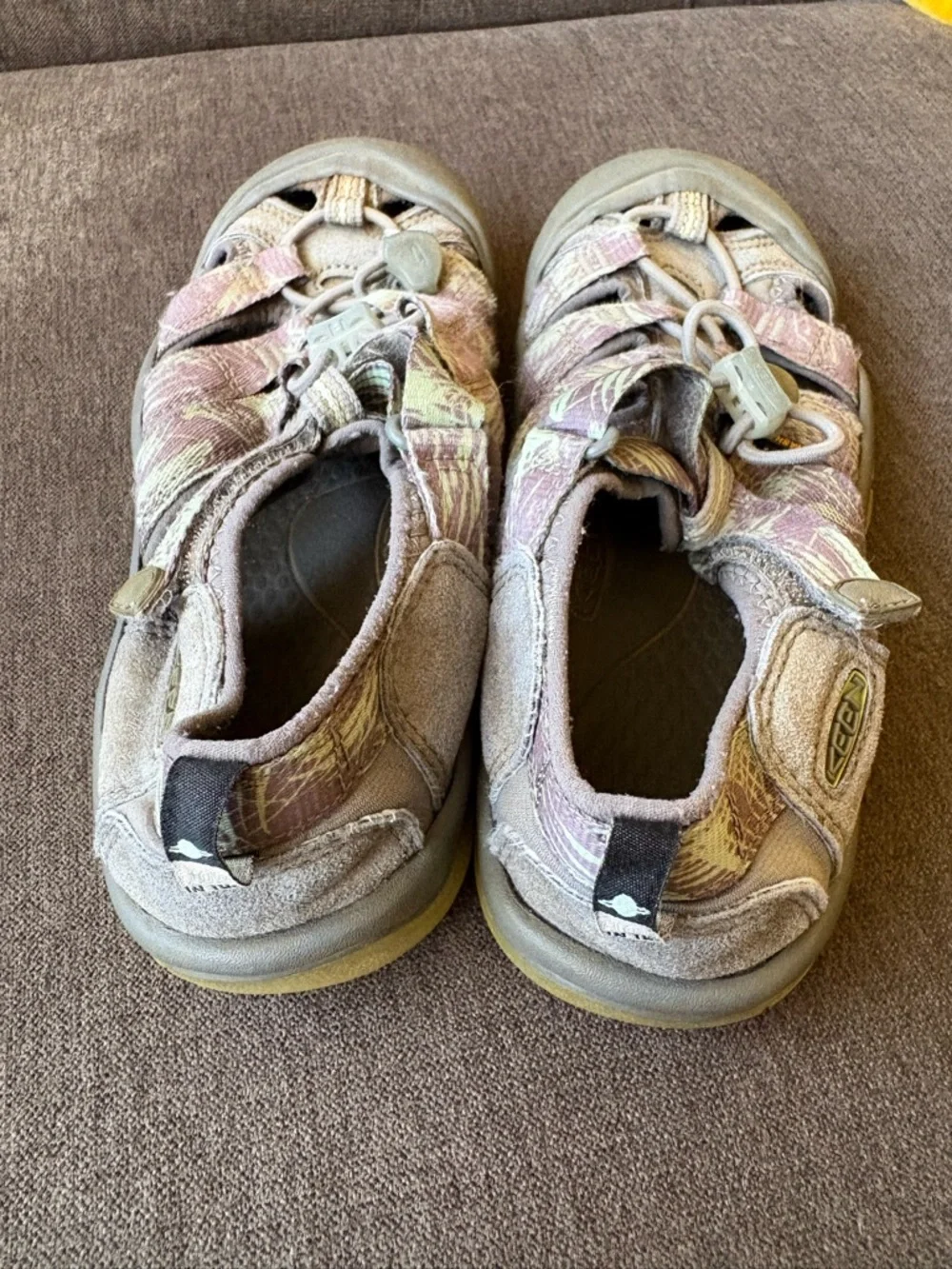 Keen Kids Pink and Tan Multicolor Closed-Toe Sandals